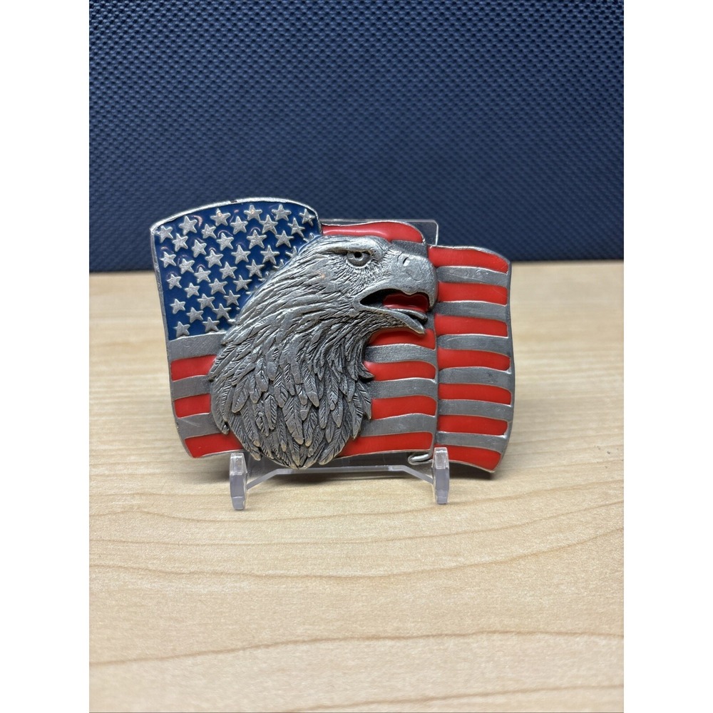 1990 Patriotic Belt buckle. Siskiyou Buckle co.Oregon.Quality excellent.